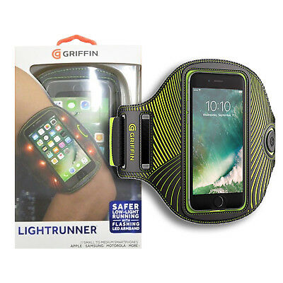Griffin LED Light Runner Arm Band Fits Smartphones up to 5.5" iPhone - Black