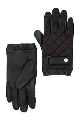 14th & Union Mens Gloves Puffer Moto Gloves Black
