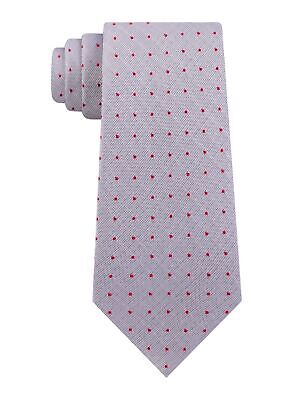 CALVIN KLEIN Mens Gray Pin Dot Slim Neck Tie