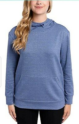 Champion Women's French Terry Hoodie Pullover Sweatshirt pocket Light Blue