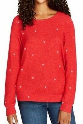 Women’s BUFFALO Red Hearts Sweater Shirt NWT