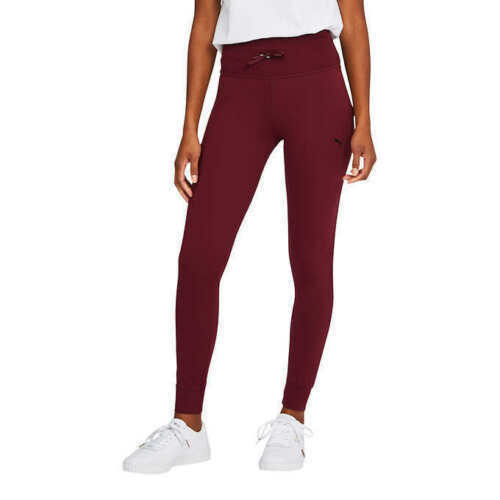 PUMA Tight Active Jogger Sweat Pants Womens BURGUNDY