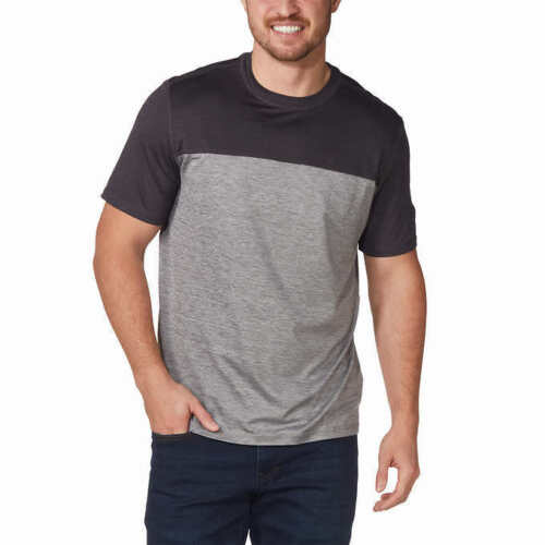 G.H. Bass & Co. Men's Short Sleeve Stretch Performance Crewneck Solid T-Shirt