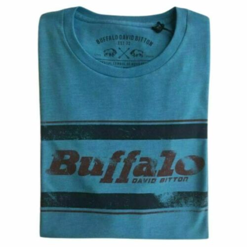 BUFFALO David Bitton Men's Logo Graphic T-Shirt Men's light blue
