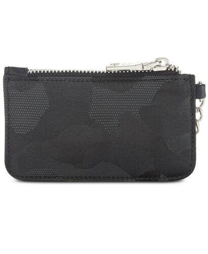 STEVE MADDEN Krista Black Coin Purse Women's Wallet Camo Zip Around