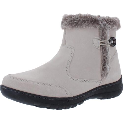 Khombu Womens Iris Taupe Winter & Snow Boots Shoes  CREAM/BLACK