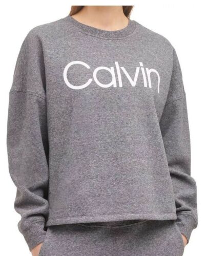 Calvin Klein Women's  Fleece Pullover Logo Sweatshirt