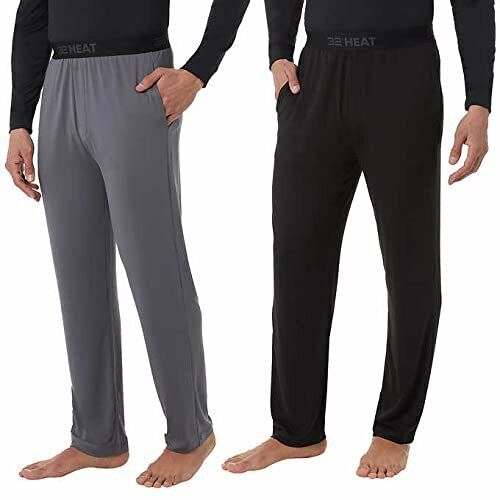 32 Degrees Heat Men's 2-Pack Sleep Pants (Black/Charcoal,