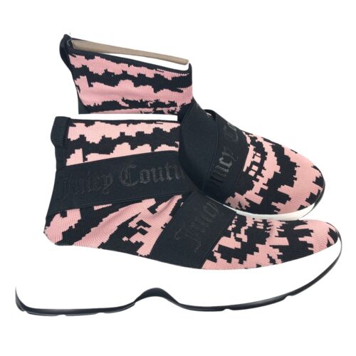 Juicy Couture Red Black Ariella Knit High Top Women's Sneakers