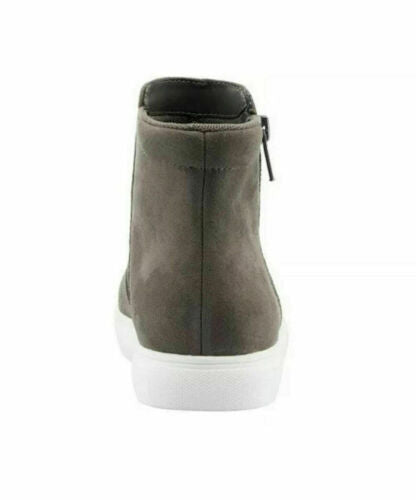 IZOD Mila Black Sneaker Side Zip Ankle Boots Women's