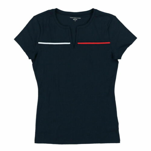 Tommy Hilfiger Womens Split-Neck T-Shirt