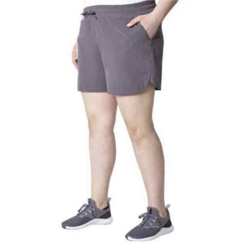 Mondetta Stretch Woven Shorts   Lounge Slit Relaxed Fit Curved Hem Active