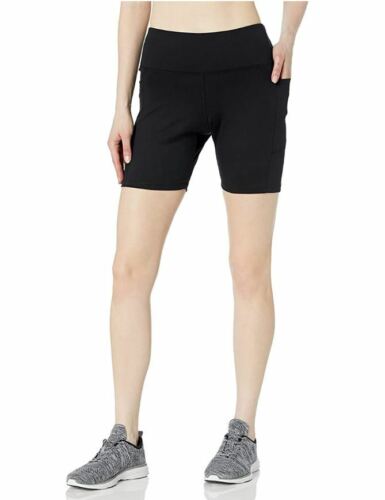 Danskin Women's Bike Short with Side Pocket, Black