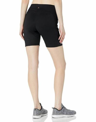 Danskin Women's Bike Short with Side Pocket, Black