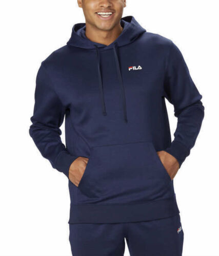 FILA Mens Hoodie Sweatshirt Long Sleeve Sweater NAVY