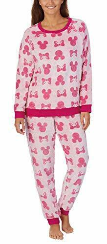Disney Women's 2-Piece Fleece Jogger Lounge Set Pink