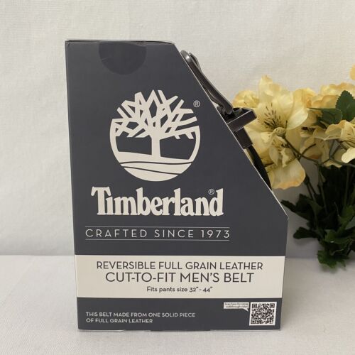 Timberland Men's Brown/Black Reversible Leather Belt, Choose size & color
