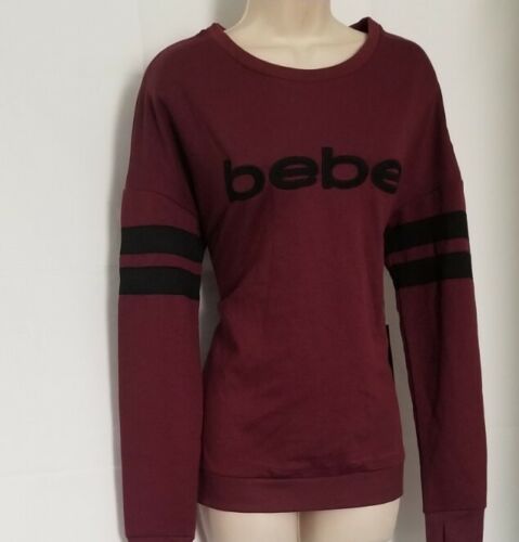 BEBE SPORT Fleece Lined Striped Sweatshirt  Gorgeous