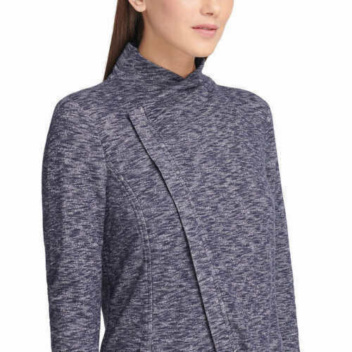 G.H.Bass Ladies' Knit Zip Cardigan Navy Combo