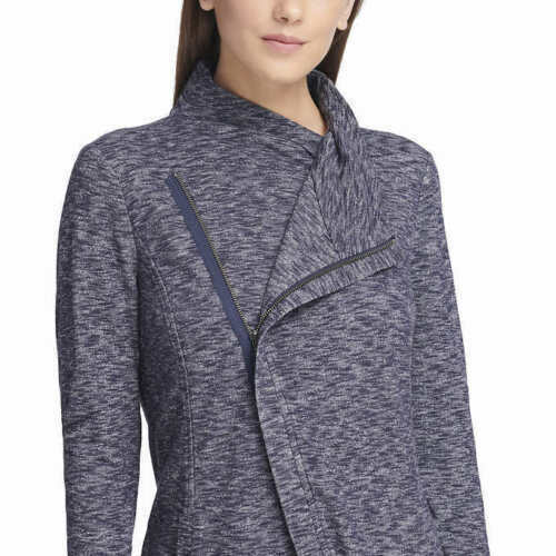 G.H.Bass Ladies' Knit Zip Cardigan Navy Combo