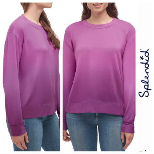 Splendid Women’s Super Soft Jersey Ombre Sweatshirt Pullover