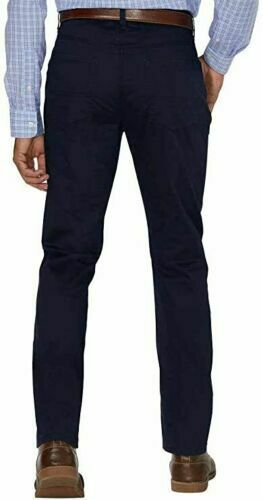 Tommy Hilfiger Mens TH FLEX 5 Pocket Pants Navy Blue Sky Captain Chino