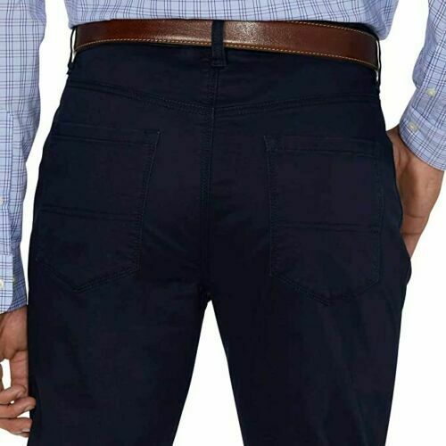 Tommy Hilfiger Mens TH FLEX 5 Pocket Pants Navy Blue Sky Captain Chino