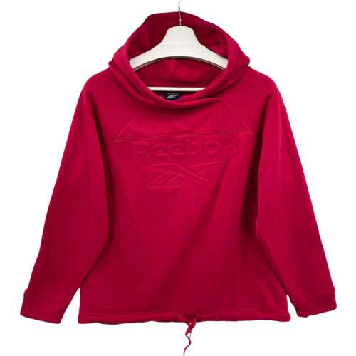 Reebok Women's Pullover Hoodie  Puffy Logo Hot Pink