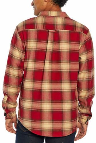 Orvis Tall Pine Plaid Heavy Weight Flannel Shirt Men  Warmer Pocket