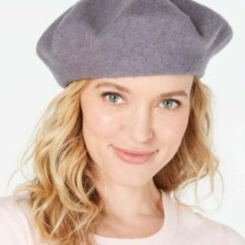 INC International Concepts Womens Beret Hat Gray Wool Blend One Size New