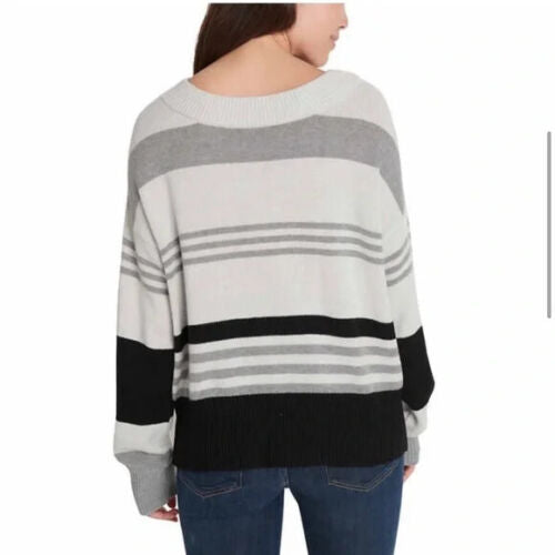 Lucky Brand Pullover Grey Stripe