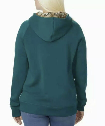 Real Tree Women’s Aqua Green Camo Hooded Sweatshirt