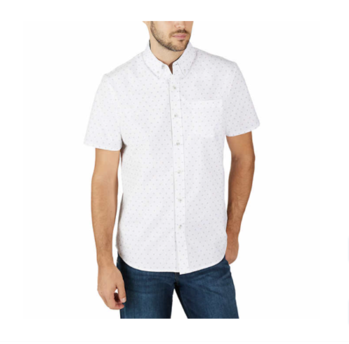 Lee Men's Short Sleeve Button Down Stretch Woven Shirt ,