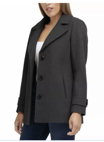 Andrew Marc Ladies Peacoat 3 Button Notch