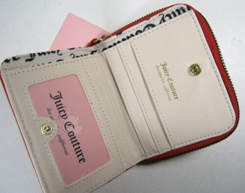 Juicy Couture Crown Fits Small Zip Wallet Lipstick Red