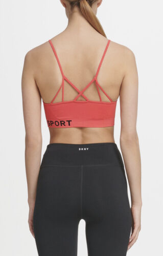 DKNY Sport Strappy Low-Impact Sports Bra, Red,