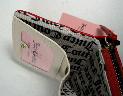 Juicy Couture Crown Fits Small Zip Wallet Lipstick Red