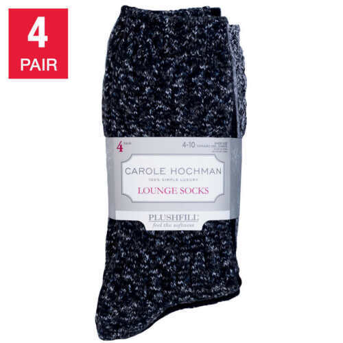Carole Hochman, 4-Pair - Ladies' Lounge Casual Crew Socks
