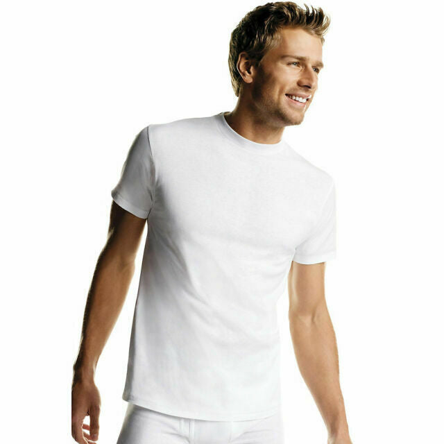 Hanes Men's FreshIQ ComfortSoft Crewneck Undershirt - White (Pack of 6)