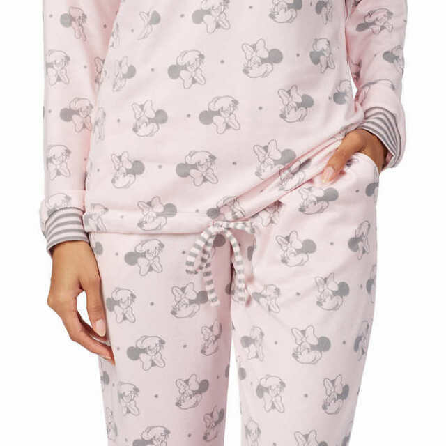 Disney Womens 2 Piece Cozy Pajama Set (Mickey Mouse, )