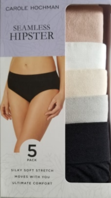 Carole Hochman Women's 5 Pack Seamless Hipster