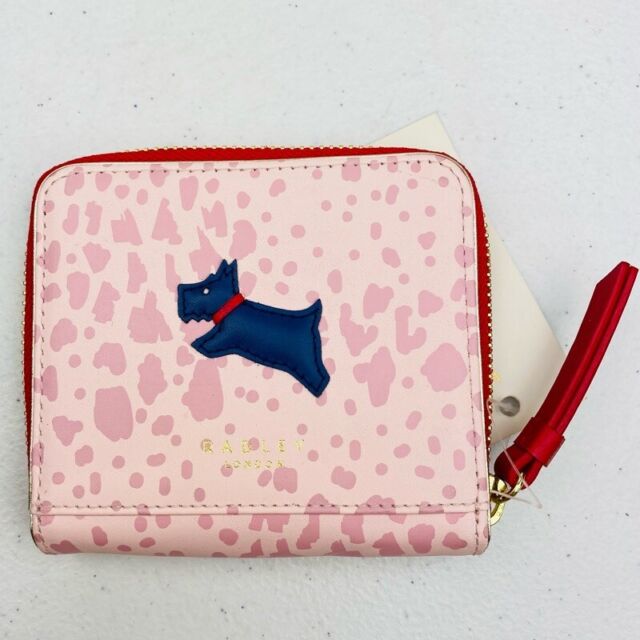 Radley London Scottie Dog Small Leather Zip Around Wallet Pastel Pink