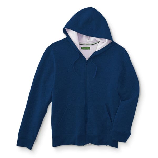 Simply Styled Men Hoodie Full Zip Fleece Tawny Port