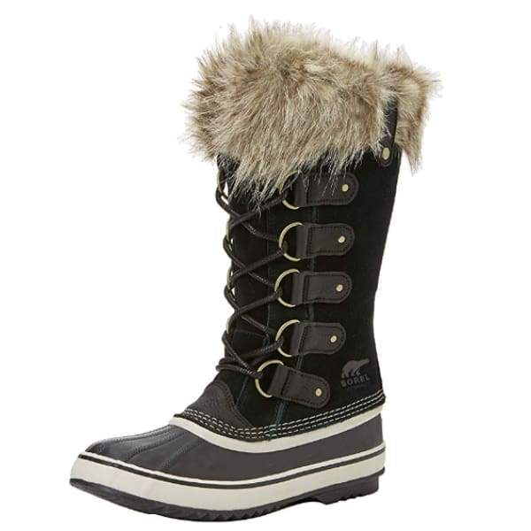 Sorel 1708791010 Joan of Arctic Fur Nm1 Black Stone Boots - us8 eur39 - Woman Shoes