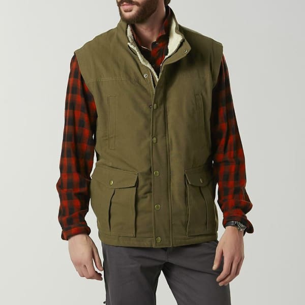 Surplus Men’s Fleece-Lined Canvas Vest - Men Jacket