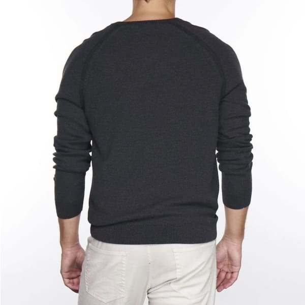 Tailor Vintage Reversible V Neck Birdseye Sweater Dark Grey Heather Hoodie Pullover - M - Men Sweather Hoodie Pullover