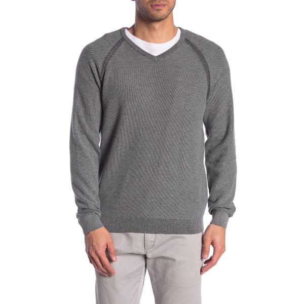 Tailor Vintage Reversible V-Neck Sweater MED GREY TO CHARCOAL HEATHER Hoodie Pullover - Men Sweather Hoodie Pullover