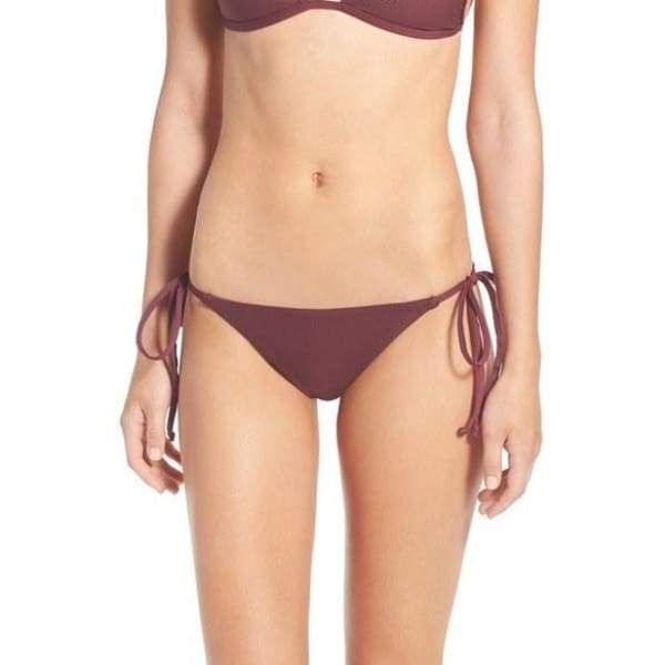 Tavik Jax Tie Side Bikini Bottom - Deep Ruby Red - Swimsuit