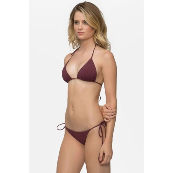 Tavik Jax Tie Side Bikini Bottom - Deep Ruby Red - Swimsuit