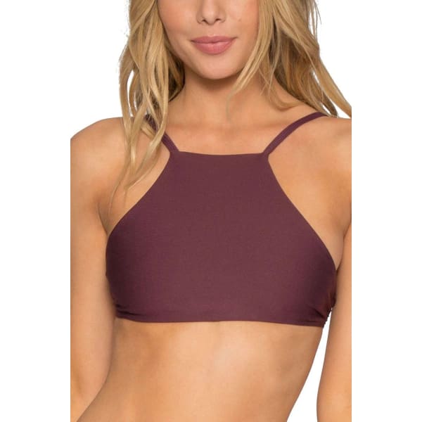 Tavik Jax Tie Side Bikini Top - Deep Ruby Red - Swimsuit